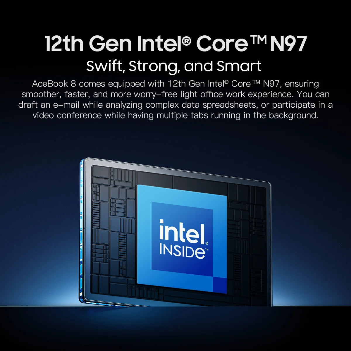 Blackview Acebook 8 Laptop 15.6'' Win 11 12th Gen Intel Core N97 processor 16GB DDR4 512GB SSD 5000mAh Battery with 36W Charge