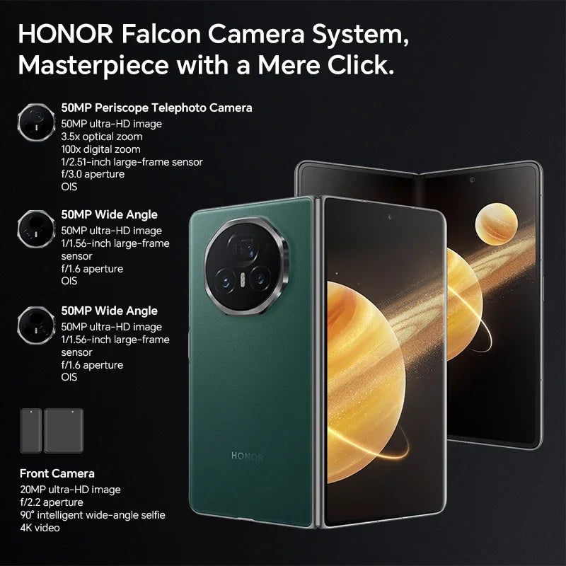 Honor Magic V3 5G Foldable 7.92" 50MP Cameras Snapdragon 8 Gen 3 Fast Charging Flip Smartphones Android Mobile Phone