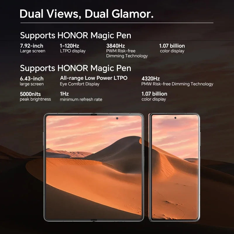 Honor Magic V3 5G Foldable 7.92" 50MP Cameras Snapdragon 8 Gen 3 Fast Charging Flip Smartphones Android Mobile Phone